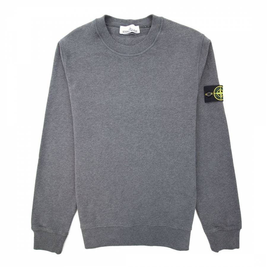 Grey Crew Neck Fleece Sweatshirt