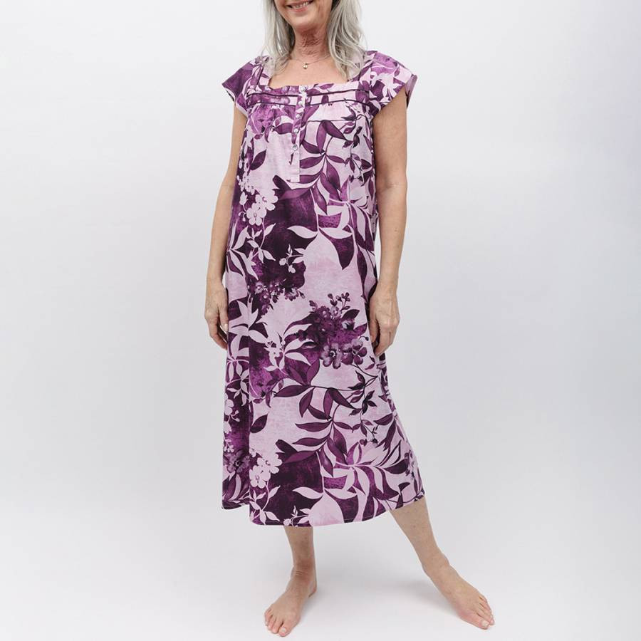 Multi Mary Berry Floral Print Long Nightdress