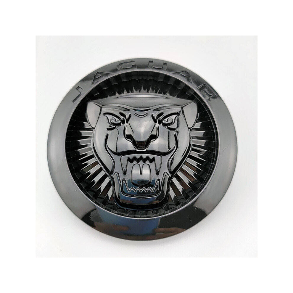 (Black) Suitable for Jaguar hood front grille logo (8.6cm)