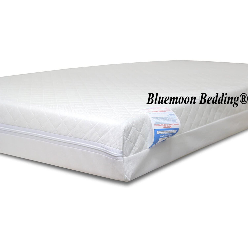 (118 x 56 x 10 cm) Bluemoon BeddingÂ® Baby Fully Breathable Nursery Foam Cot Mattress