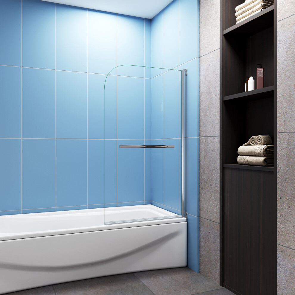 Aica 800x1400mm 180% Pivot Shower Bath Screen Overbath Door Panel