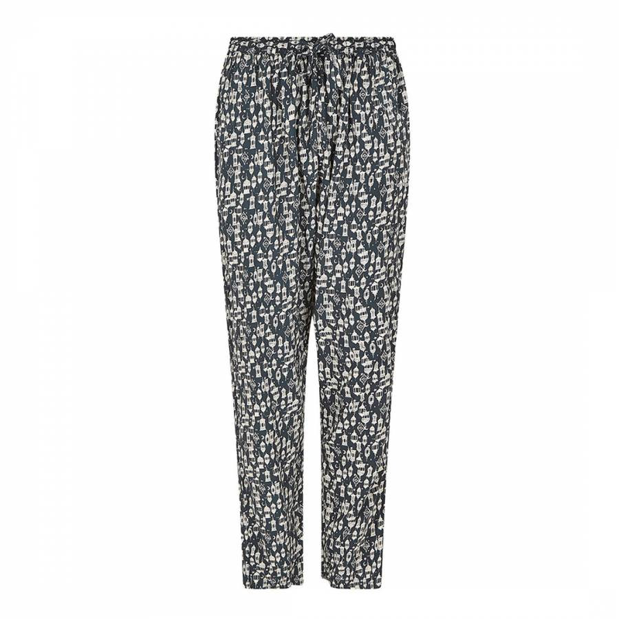 Navy Tinto Printed Trousers
