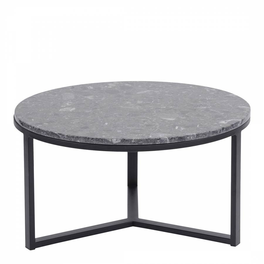 Shoreditch Black Metal and Grey Travisso Coffee Table Large