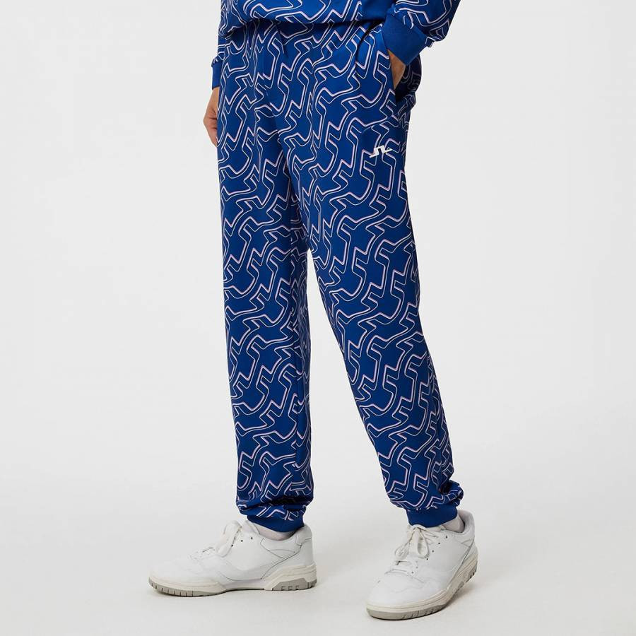 Blue Callum Print Sport Trouser