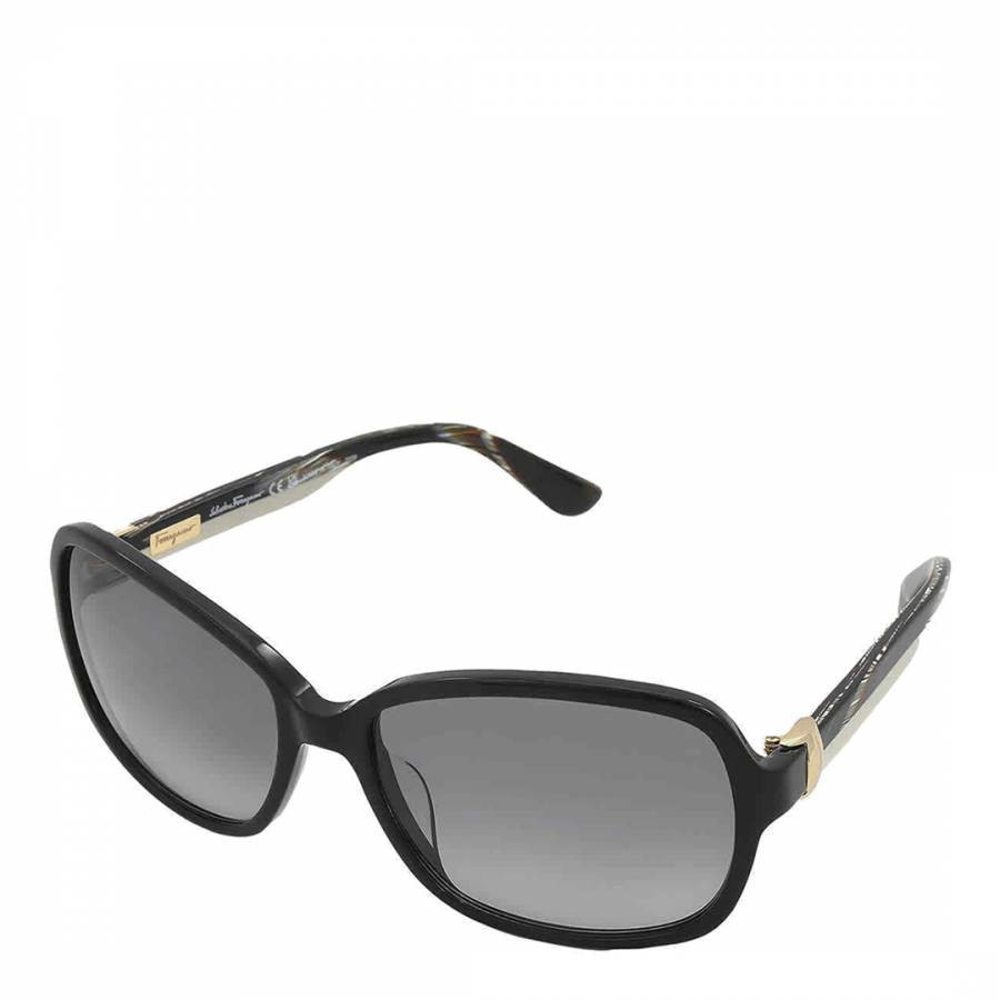 Women's Ferragamo Black Sunglasses 58mm
