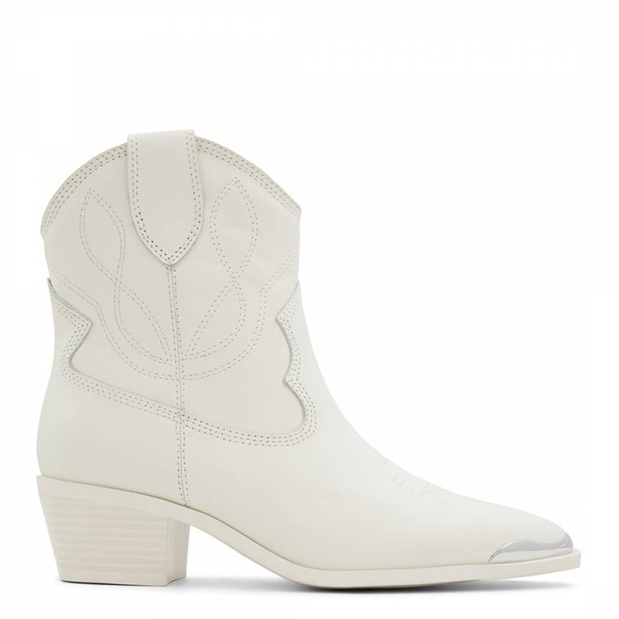 White Valley Heeled Western Boots