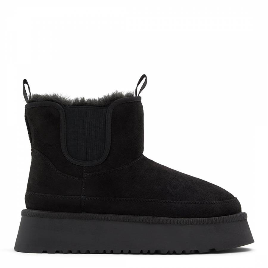 Black Letstayin Chunky Chelsea Booties