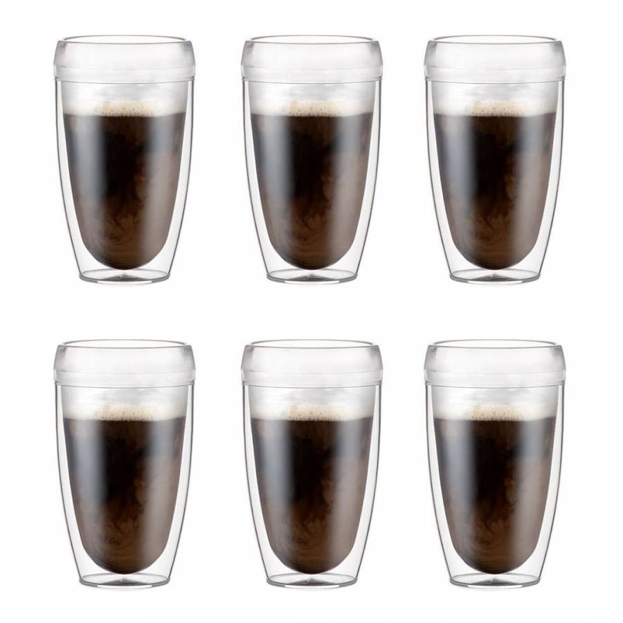 Set of 6 Double Walled Tumblers 450ml
