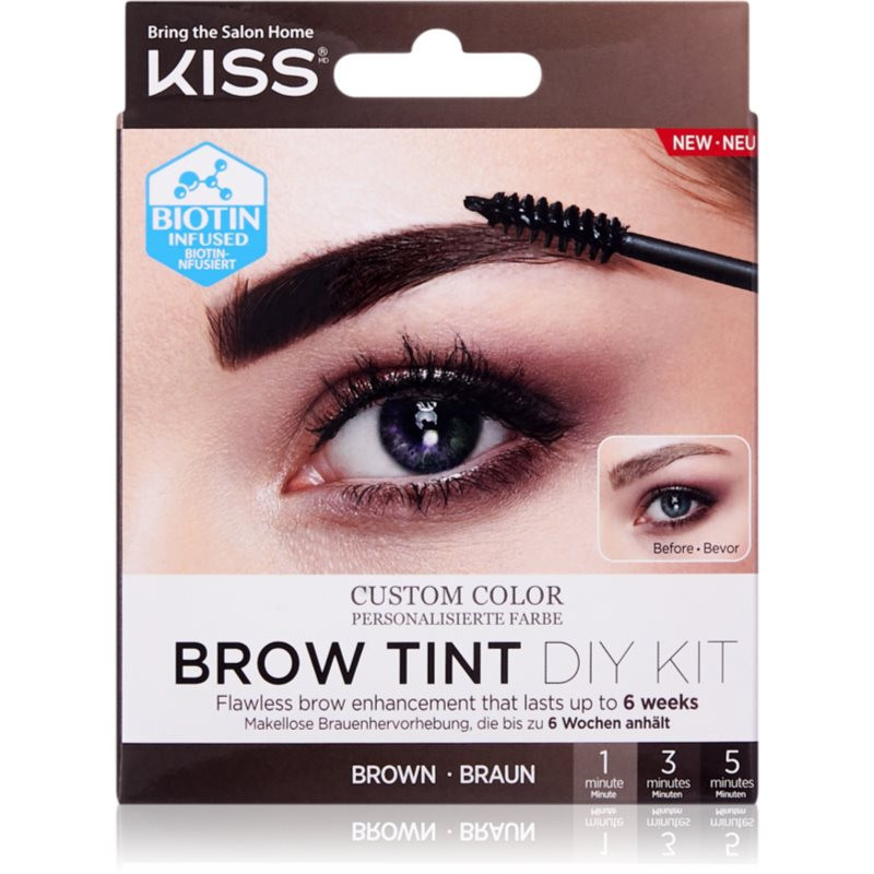 KISS Brow Tint DIY Kit brow colour shade Brown 20 ml