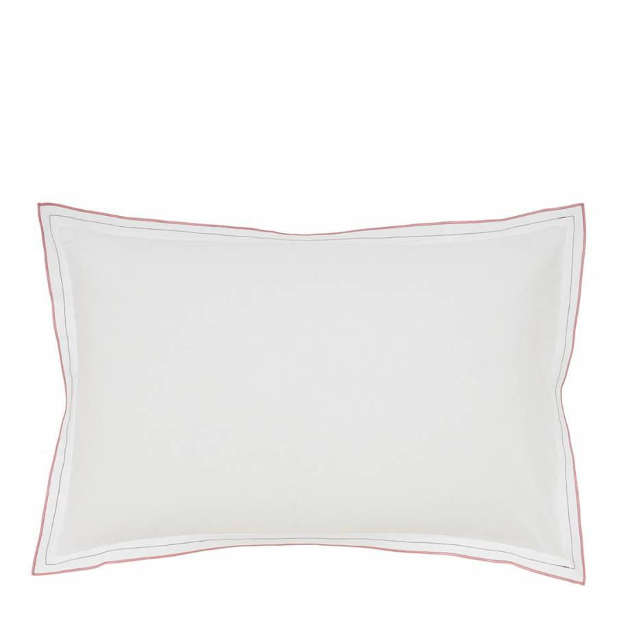 Elle Oxford Pillowcase Rose Shell & White