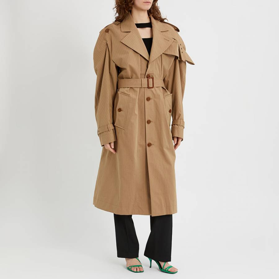 Camel Everest Cotton Trench Coat