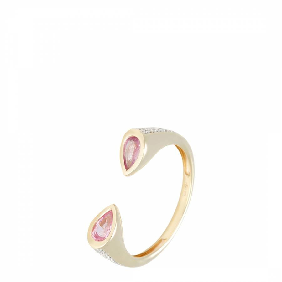 Yellow Gold Zya Pink Sapphire Ring