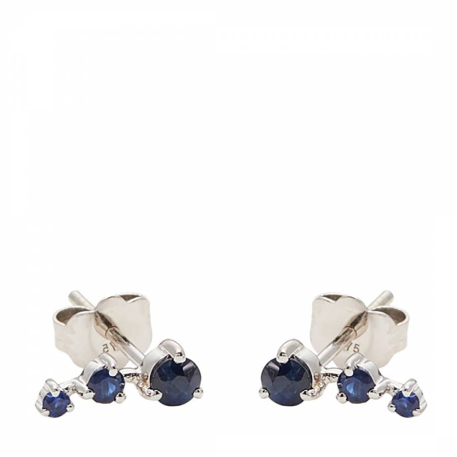 White Gold Ambroise Sapphire Earrings