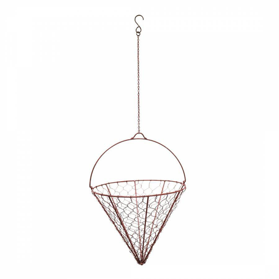 Outdoor Hanging Wired Netted Cone Bronze