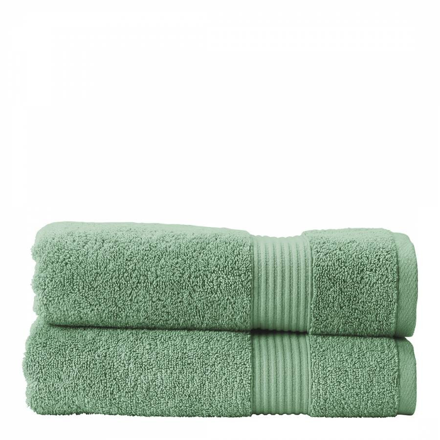 Ambience Pair of Hand Towels Jade