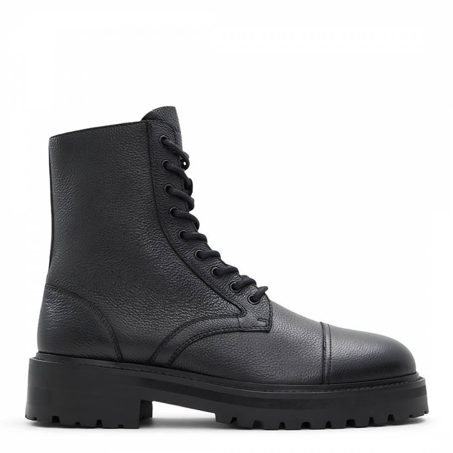 Black Northfield Leather Lace Up Boots
