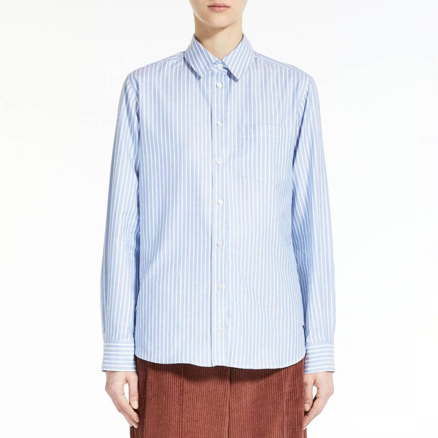 Blue/White Stripe Mino Cotton Shirt
