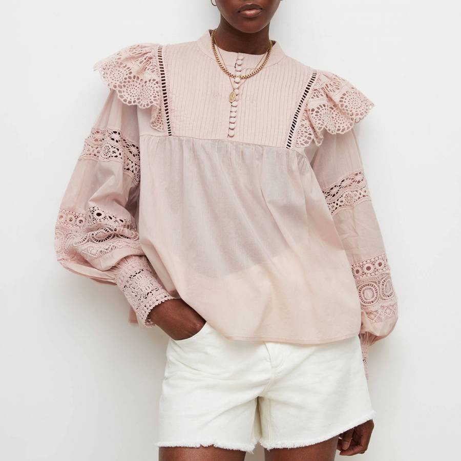 Pink Jen Lace Cotton Top