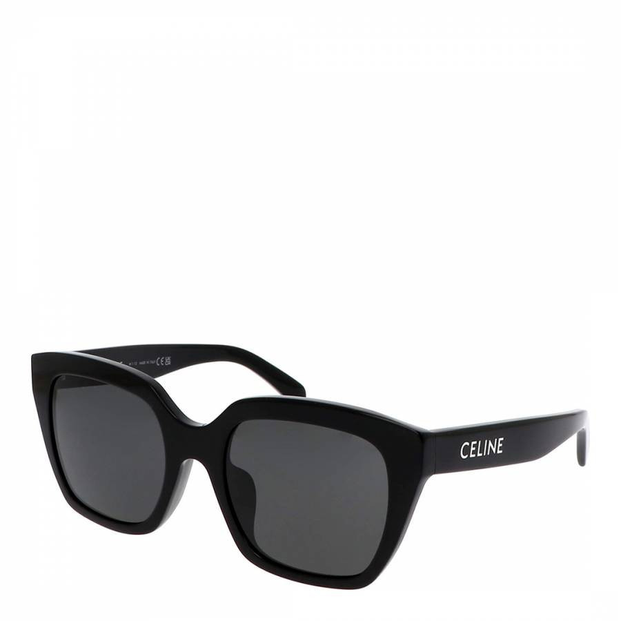 Women's Shiny Black Celine Sunglasses 56mm
