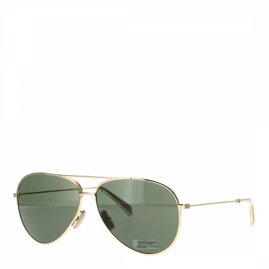 Women's Shiny Gold Celine Sunglasses 61mm