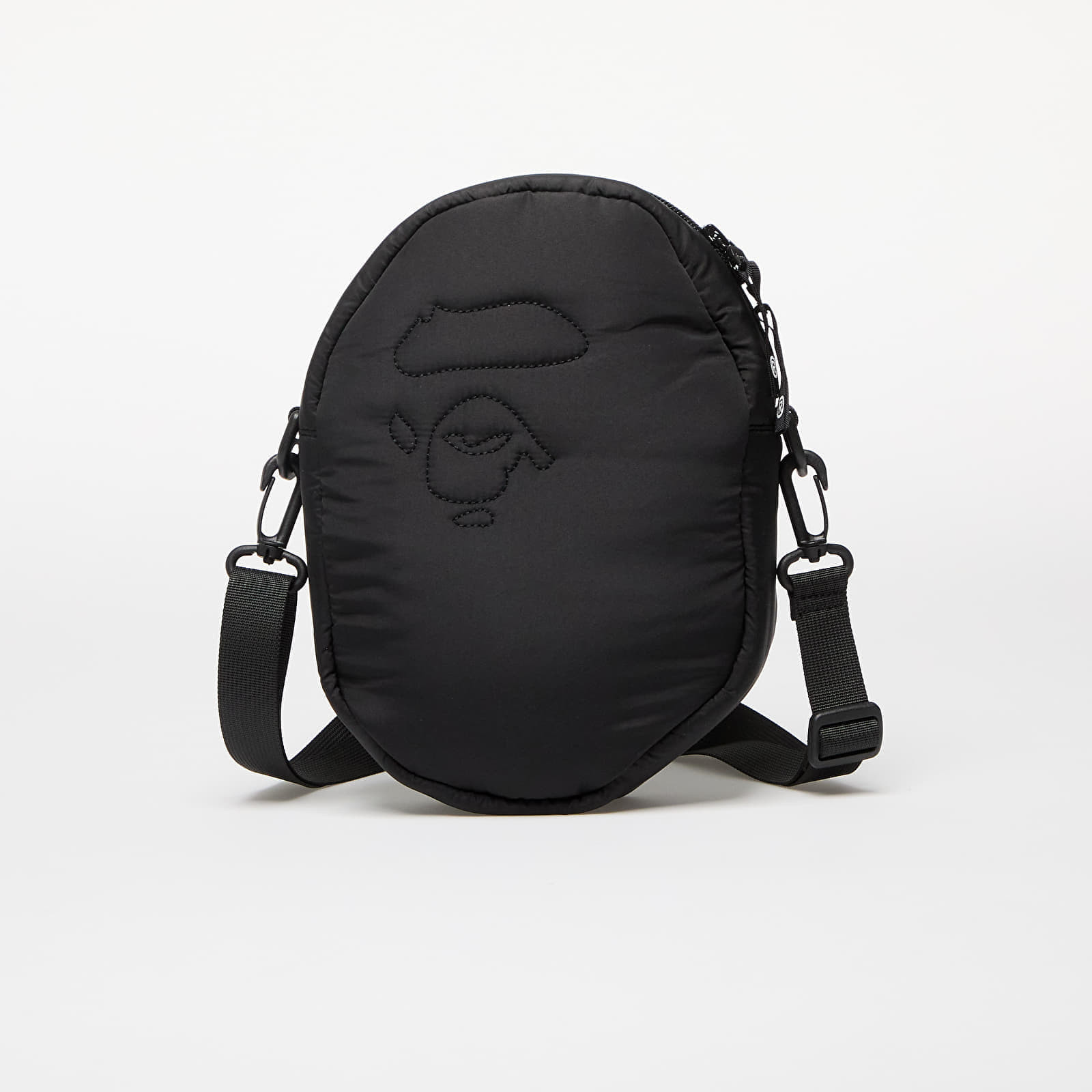 A BATHING APE Quilting Ape Head Shoulder Bag Black