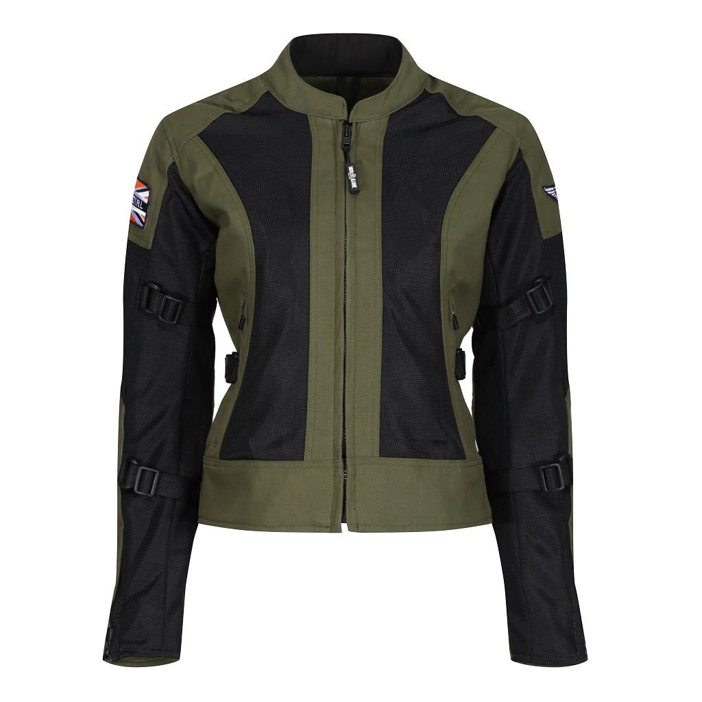 Motogirl Jodie Mesh Jacket Khaki Green Size S