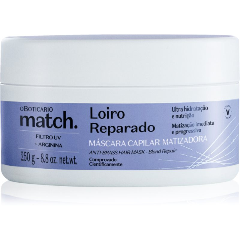 oBoticário Match regenerating mask for blonde hair 250 g