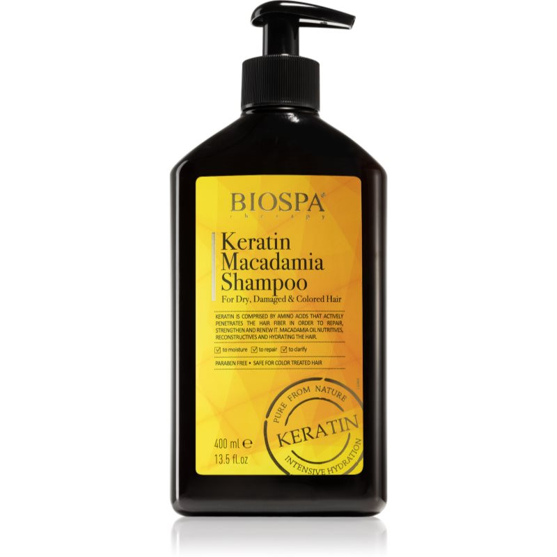 Sea of Spa Bio Spa Keratin Macadamia keratin shampoo for damaged and colour-treated hair 400 ml