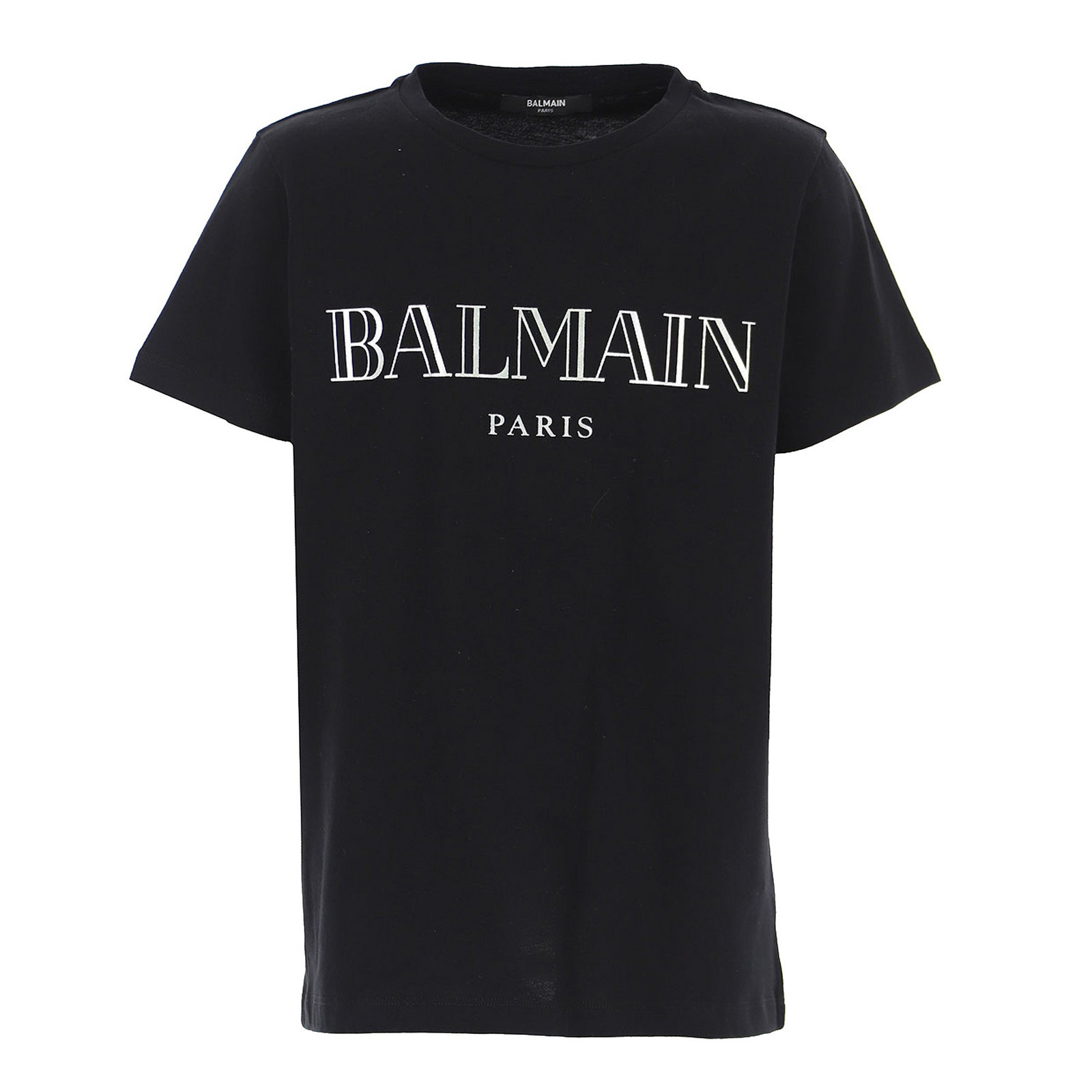 Balmain Boys Silver Logo T-shirt Black 10Y