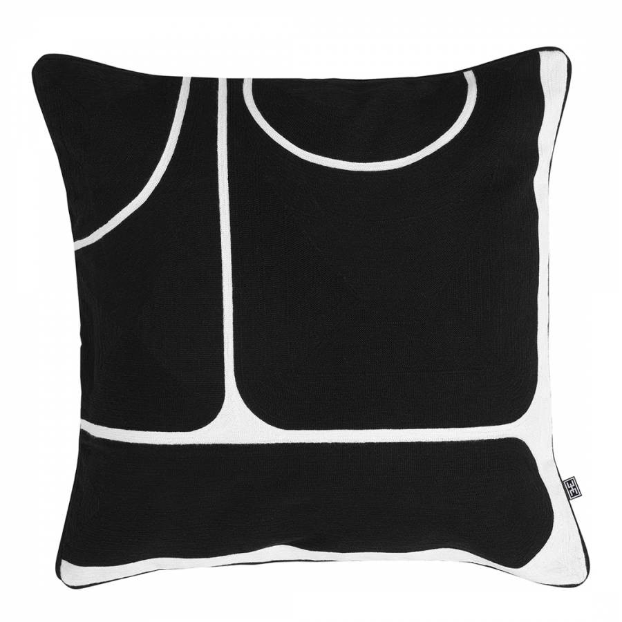 Sabrosa Cushion Black on White