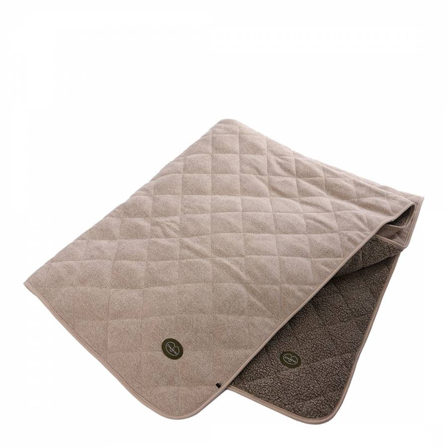 Quilted Throw - Medium Oatmeal