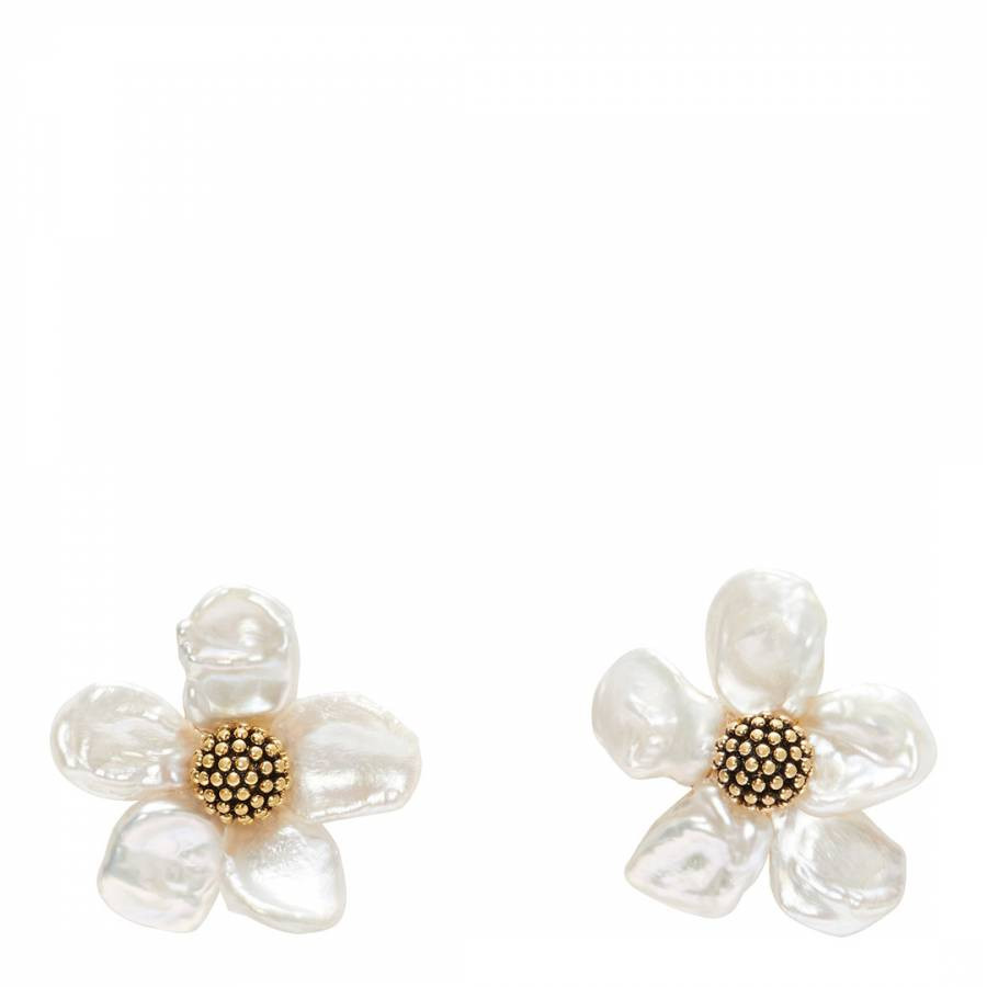 Gold Floral Frenzy Studs