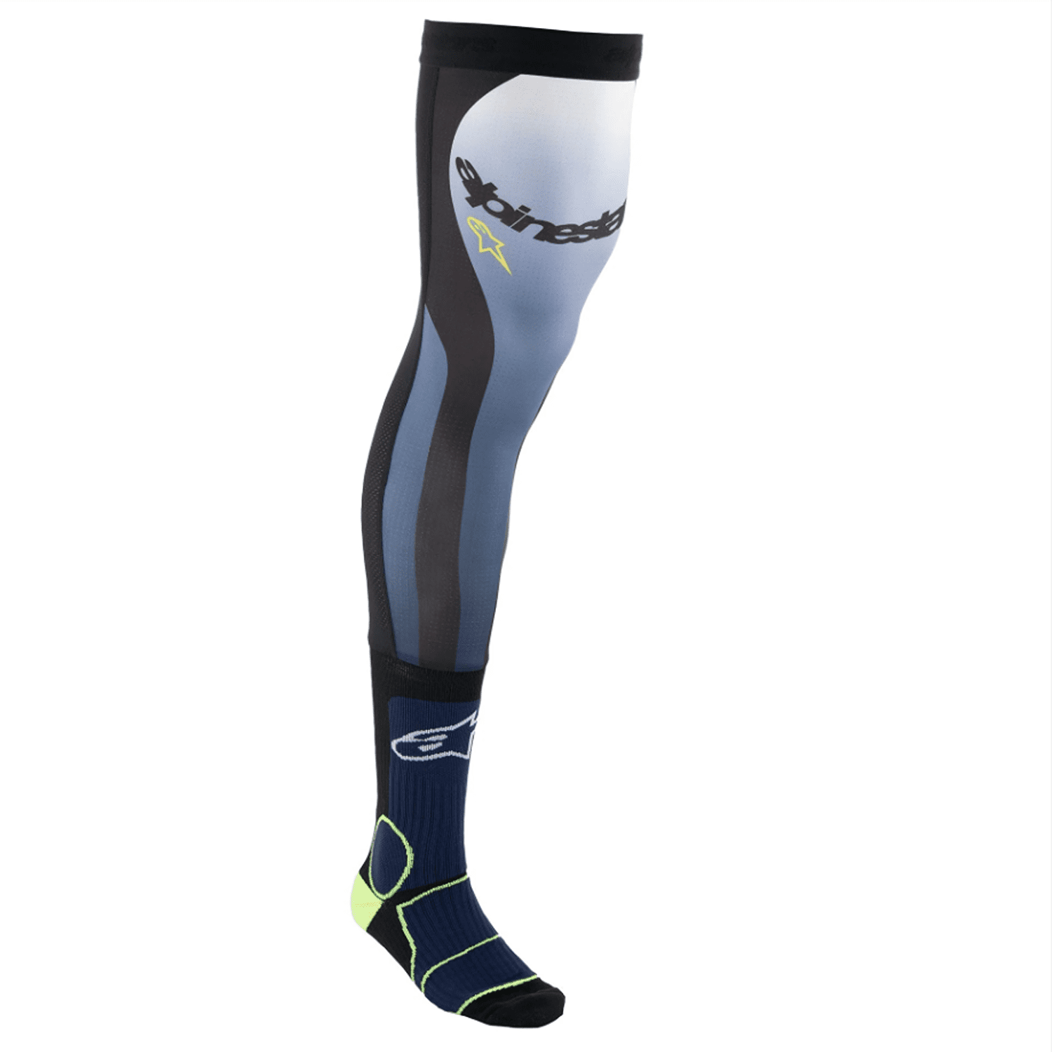 Alpinestars Knee Brace Socks Night Navy Yellow Fluo Size L-XXL