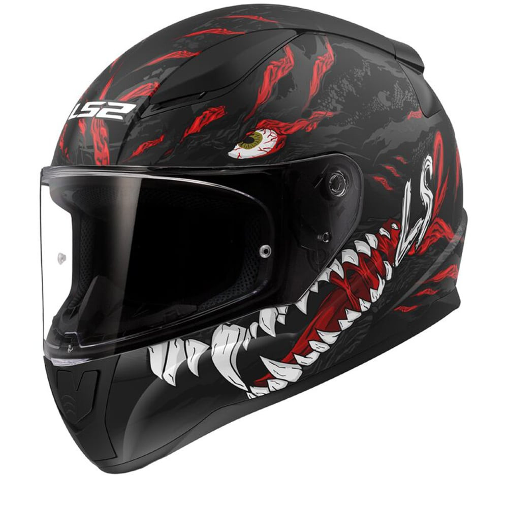 LS2 FF353 Rapid II Kaiju Matt Black Red White Full Face Helmet Size 2XL