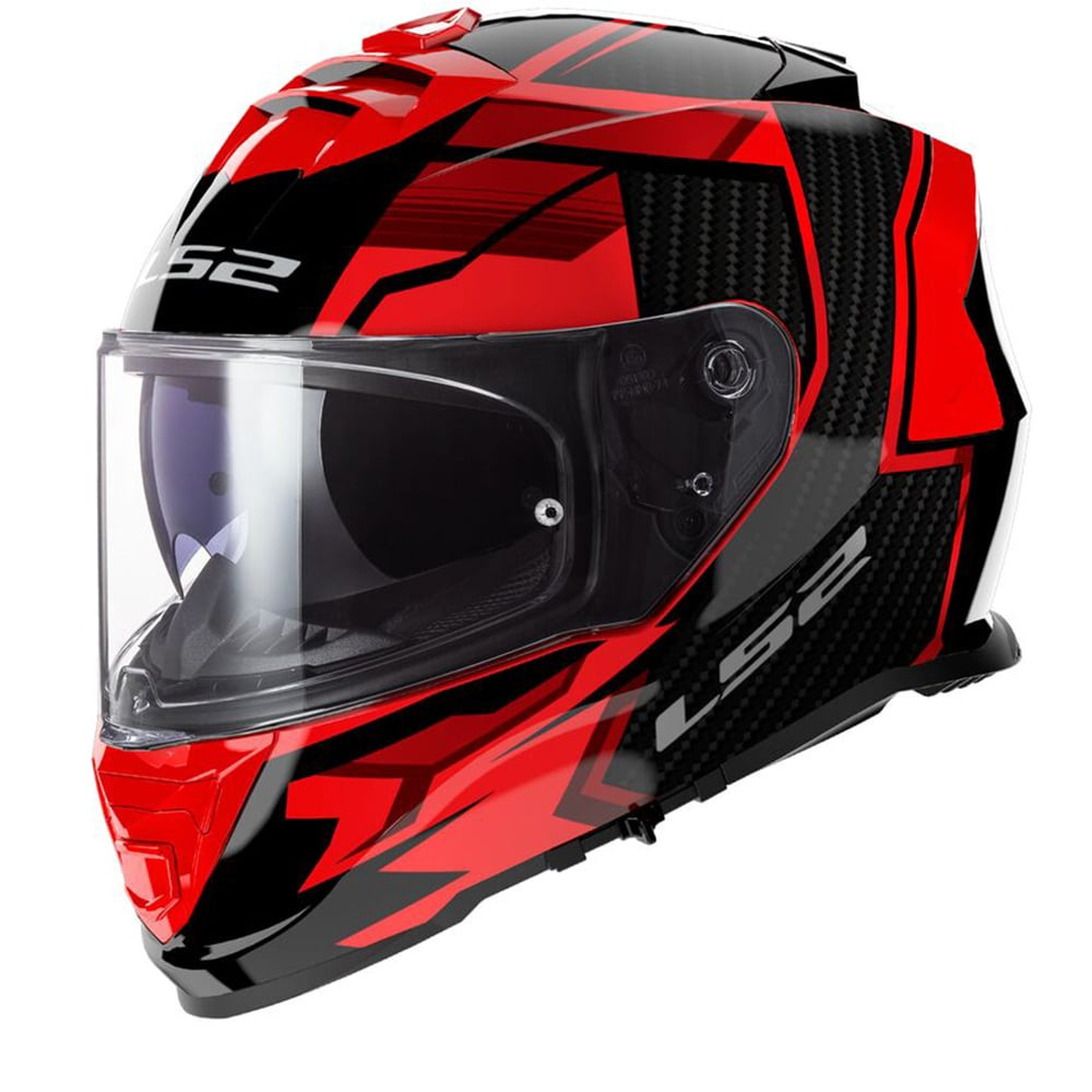 LS2 FF800 Storm II Tracker Black Red Full Face Helmet Size 2XL