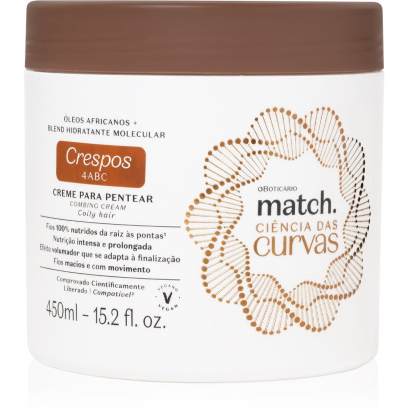 oBoticário Match moisturising cream for wavy and curly hair 450 ml