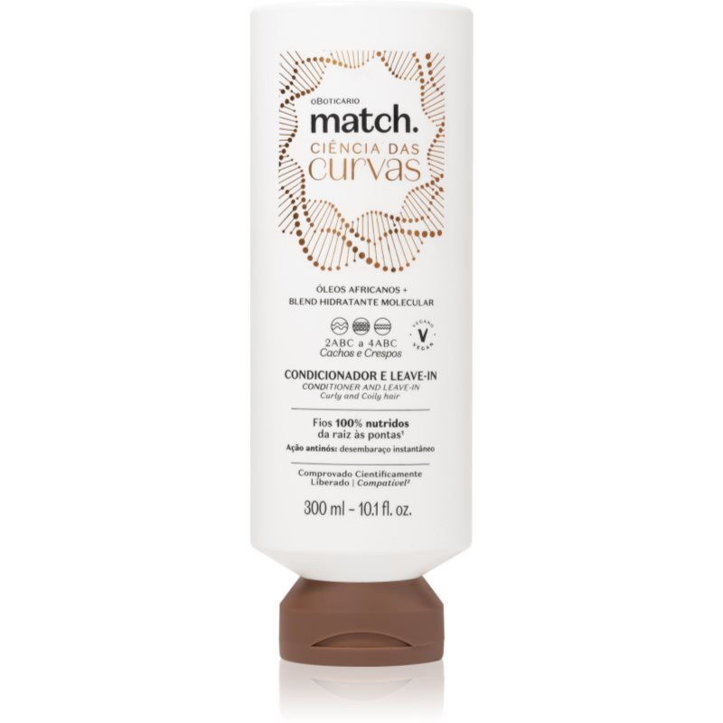 oBoticário Match leave-in conditioner for wavy and curly hair 300 ml