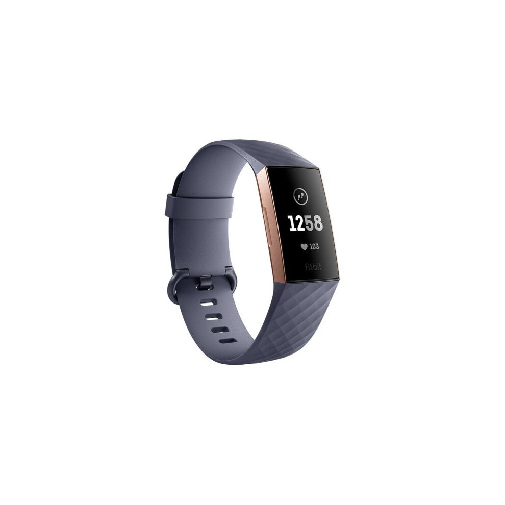 (Blue Grey/Rose Gold) Fitbit Charge 3 Activity Tracker | Swim Fitness Tracker