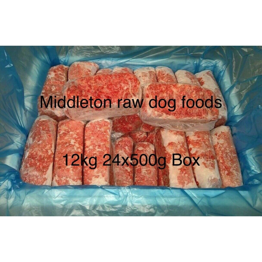 Frozen Raw Dog Food Chicken Mince 24x 500g bags 12 kg box.