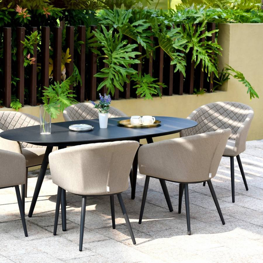 SAVE £410  - Ambition 6 Seat Oval Dining Set Taupe