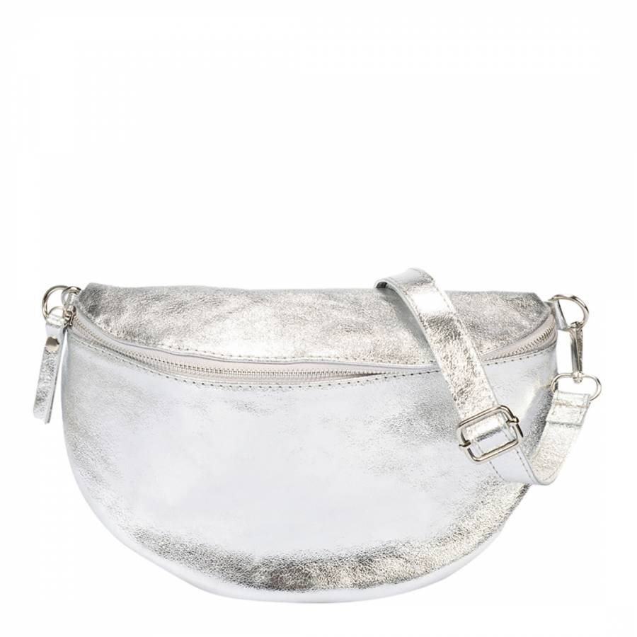 Silver Leather Pouchbag