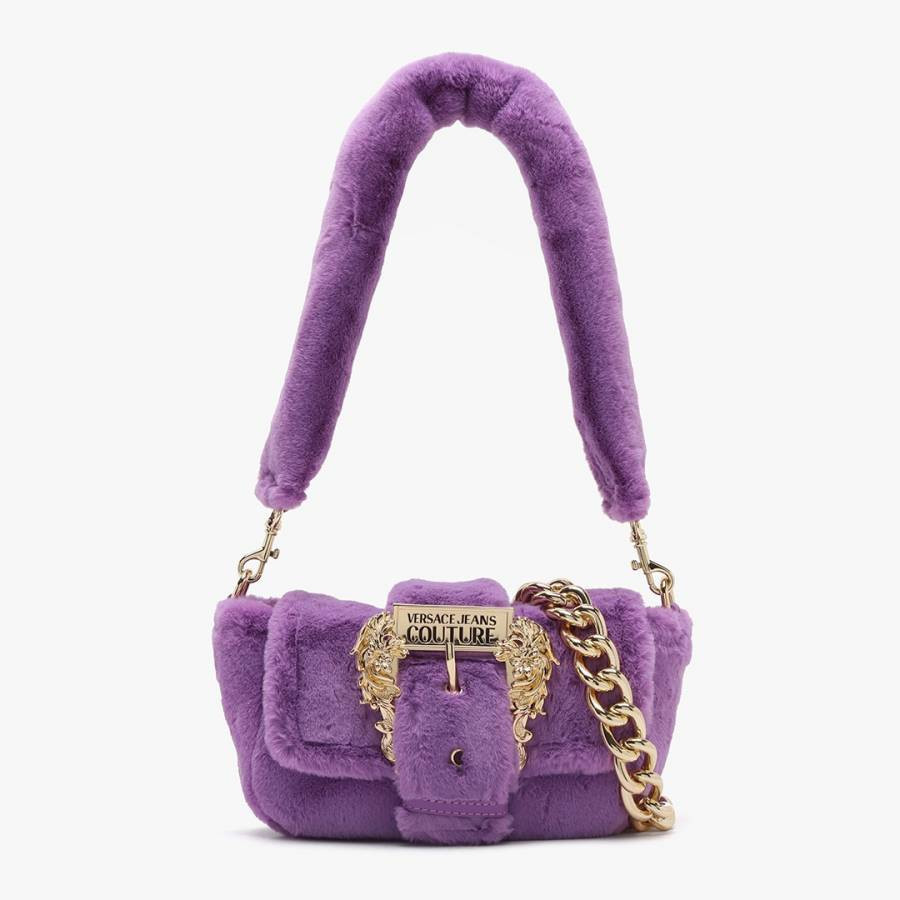 Purple Couture Faux Fur Bag