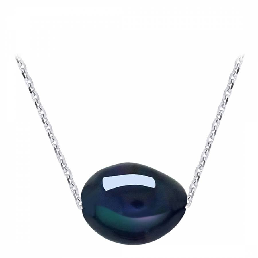 Black Tahitian Style Pearl Necklace  8-9 mm