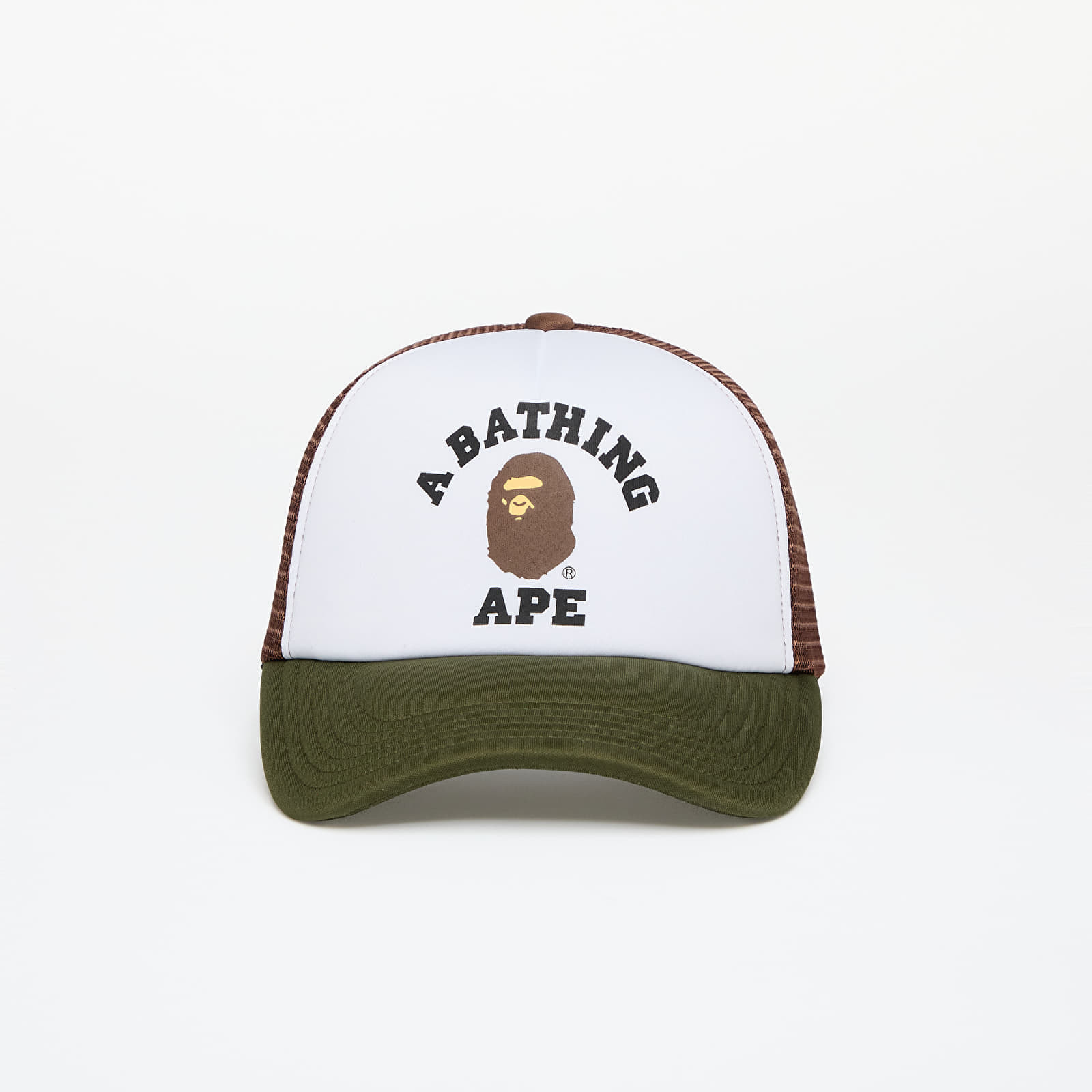 A BATHING APE College Mesh Cap Olive Drab