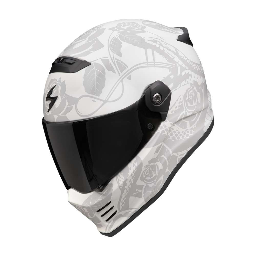Scorpion Covert FX Dragon Matt Light Grey Silver Full Face Helmet Size XS