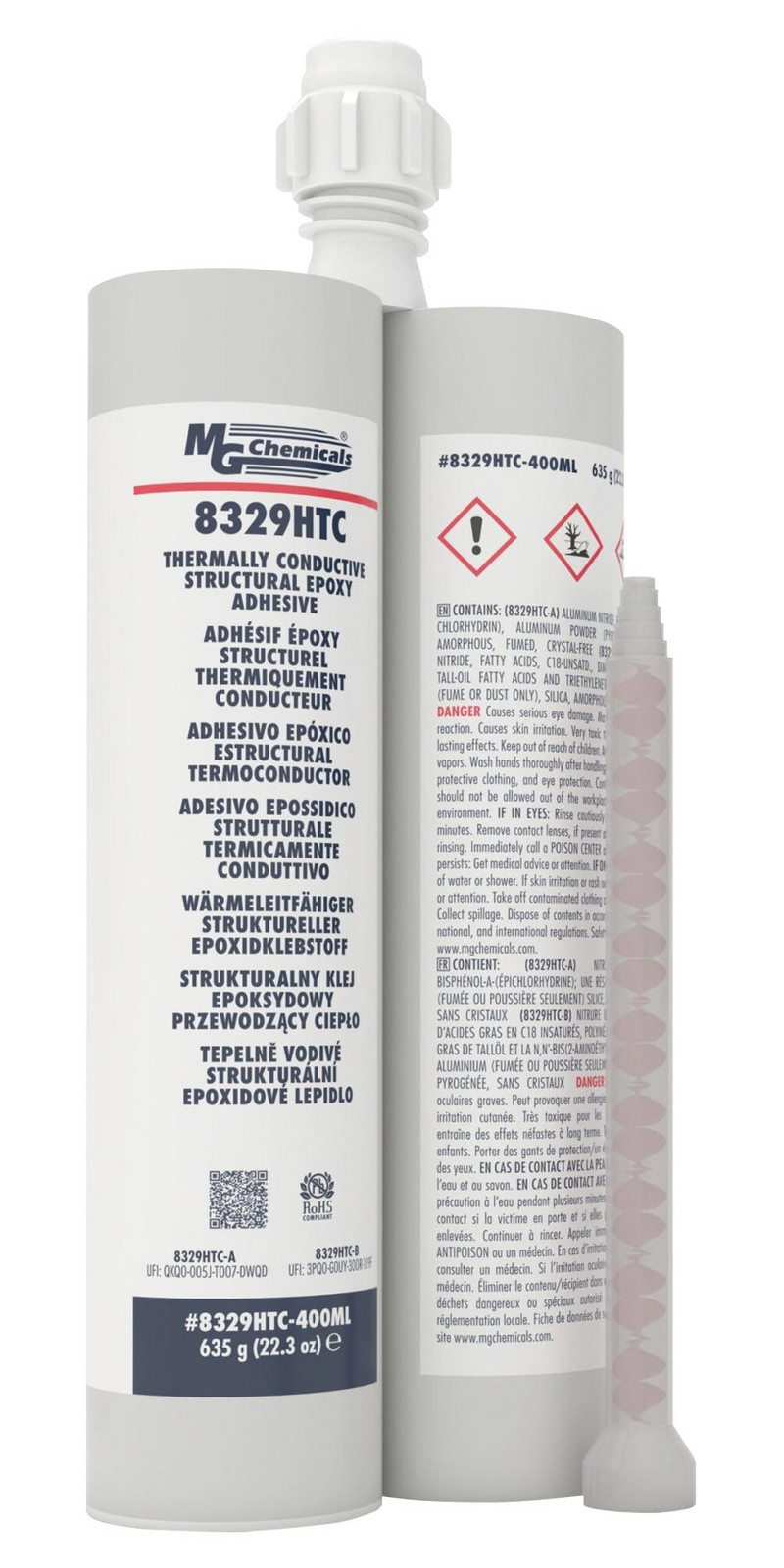 MG Chemicals 8329Htc-400Ml Thermal Conductive Adhesive, Epoxy, Gry
