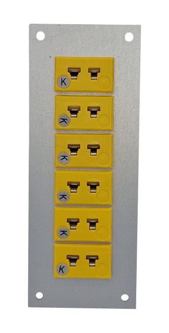 Labfacility Am-K-Ff + Fmp-6 Thermocpl Connector, W/panel, Socket, K, 6Way