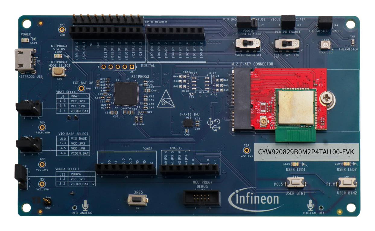 Infineon Cyw920829B0M2P4Tai100-Evk Eval Board, Bluetooth Low Energy 5.4