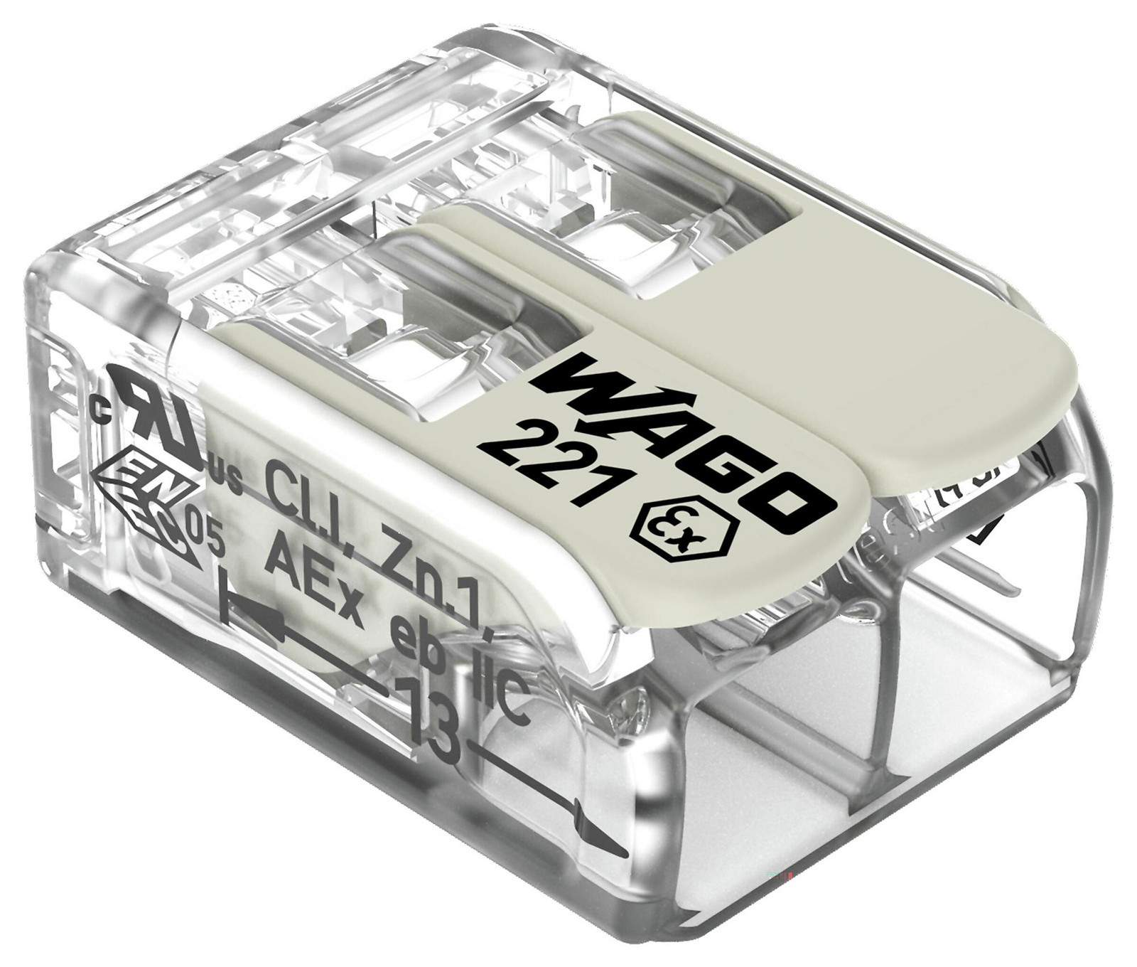 WAGO 221-682 Terminal Block, Pluggable, 2Pos, 10Awg