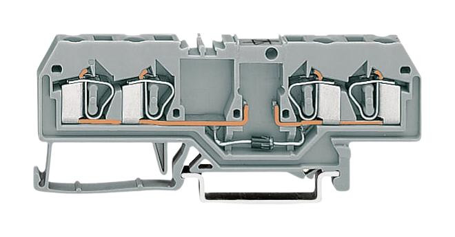 WAGO 281-665/281-400 Terminal Block, Din Rail, 4Pos, 12Awg